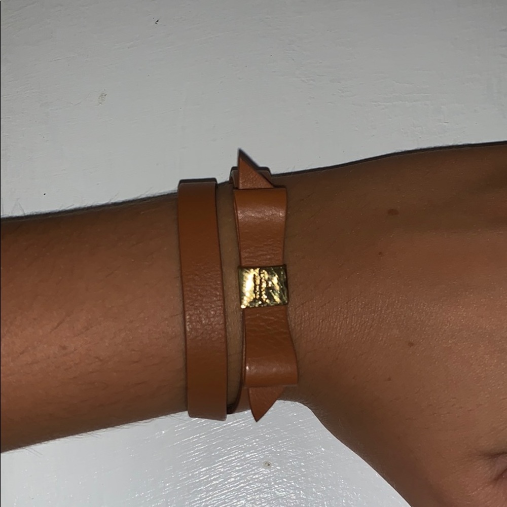Leather wrap bow kate spade bracelet